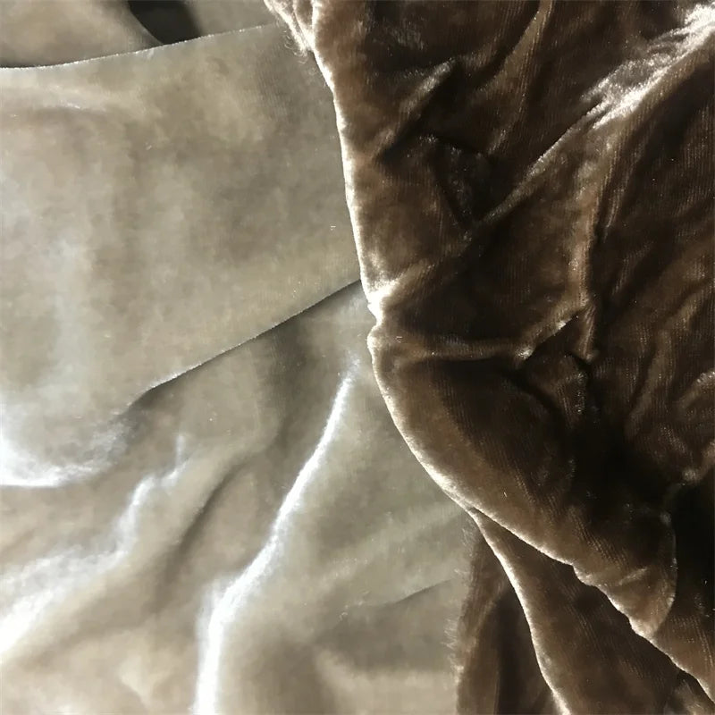 Pure 100% Silk Velvet Fabric Solid Color for Garment From China Factory Direct with Wholesale Price