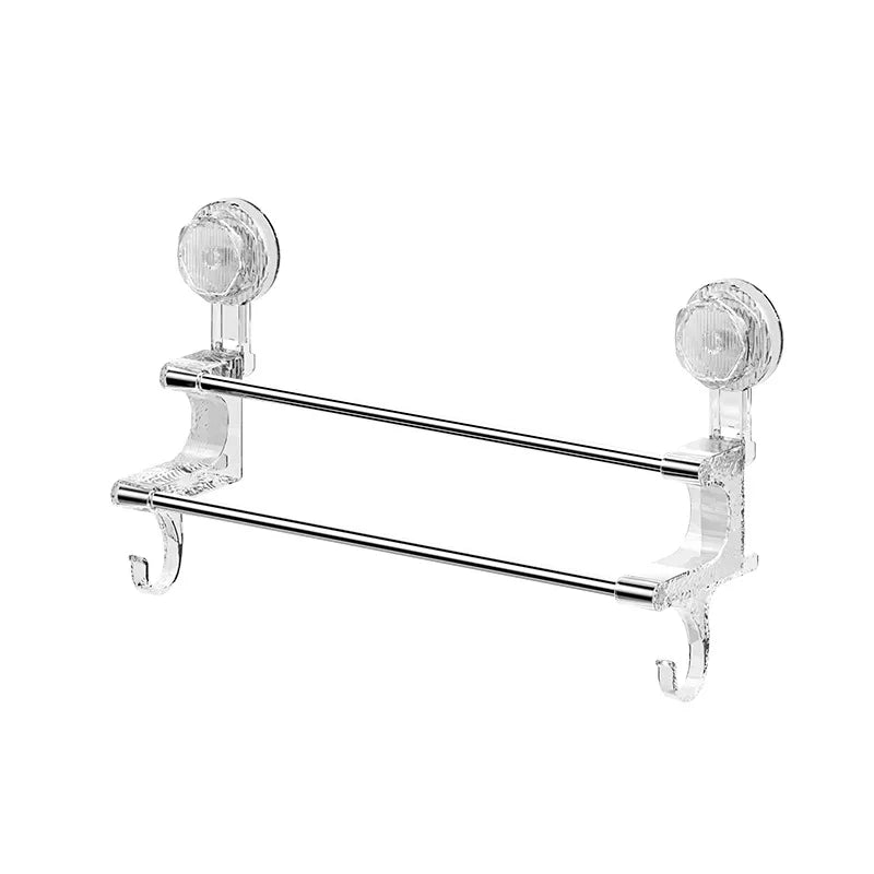 Wholesale Suction Cup Towel Rack Shelf Wall Mounted Corner Rack Without Drilling Towel Bars Extendable Shelf for Bathroom