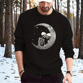Wholesale Long Regular Fit Men's Crew Neck Knitted Fleece Solid Thick Winter Sweatshirt 100% Polyester Breathable Eco-Friendly