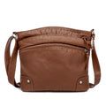 Women's Messenger Bag 2021 New Soft Leather Retro Style Large Capacity Multi Compartment Fashion Shoulder Bag
