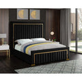 Modern Upholstered Bed with Storage and Tufted Design Customized Home Furniture Synthetic Leather Teak Wood Frame King Size