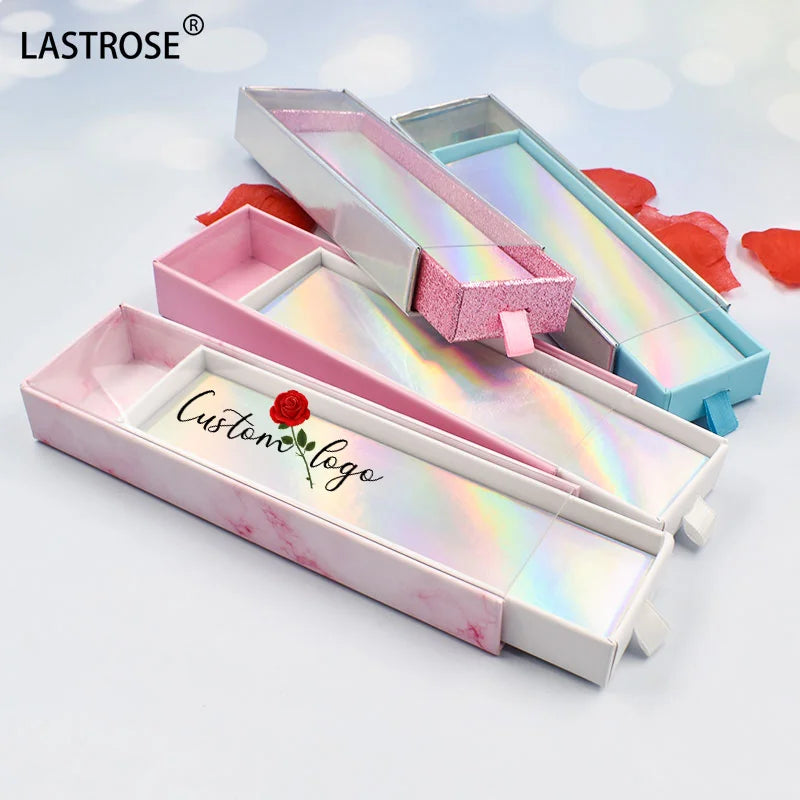 Empty False Nails Package Box Private Label Press on Nail Box Packaging for Long Nails with Matching Paper Card