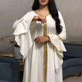 2026 New Arrival Dubai Kaftan Elegant Islamic Polyester Ready Casual Flare Sleeve Women Muslim Long Dresses Abaya XXL