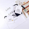Custom White Cotton Drawstring Jewelry Bag with Logo Printed for Earrings Rings Bracelet Jewelry Gift Packing Bag Jewelry Etc FN