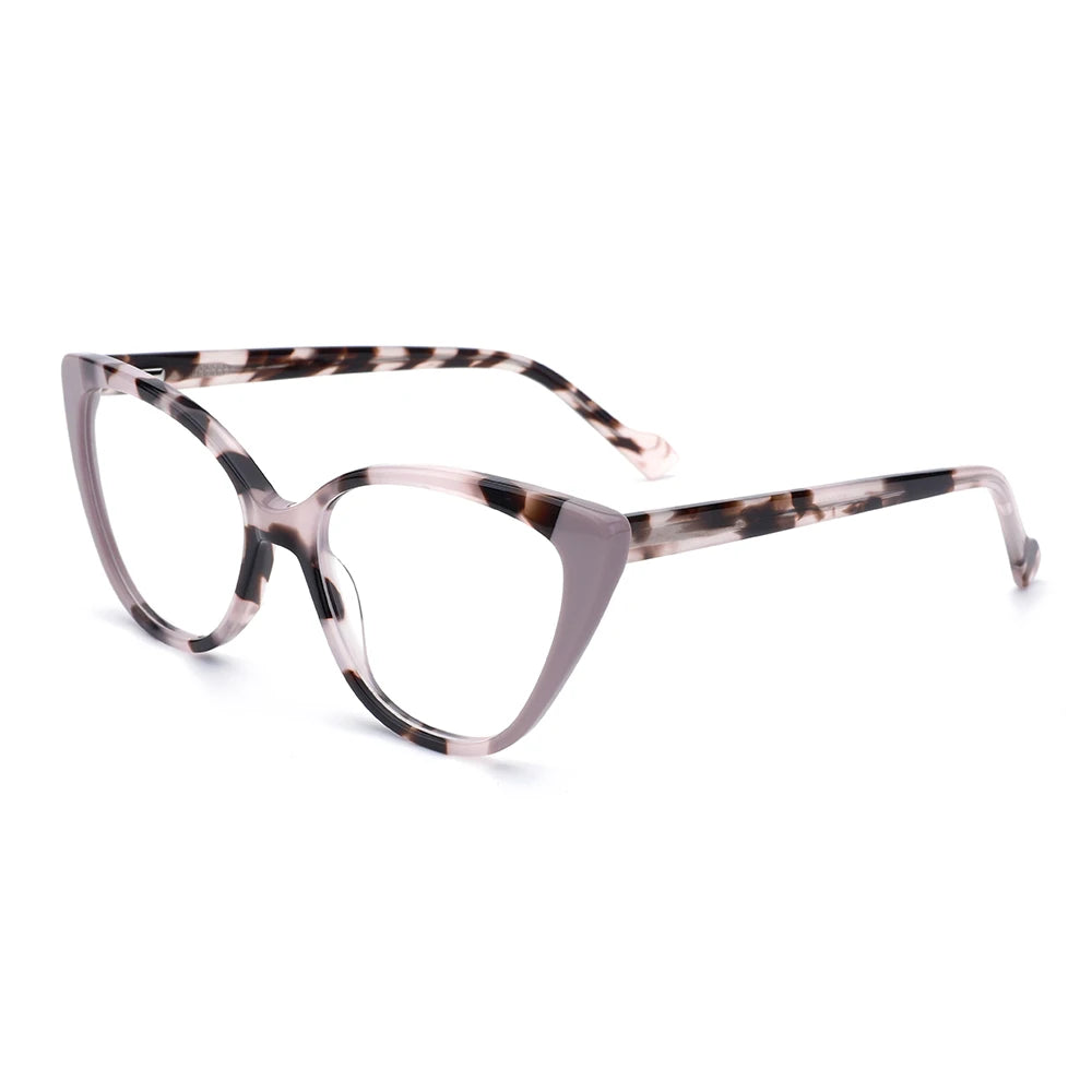 2025 New Design Fashion Cat Eye Acetate Eyeglasses Frames Ladies Acetate Spectacle Glasses Frame for Women