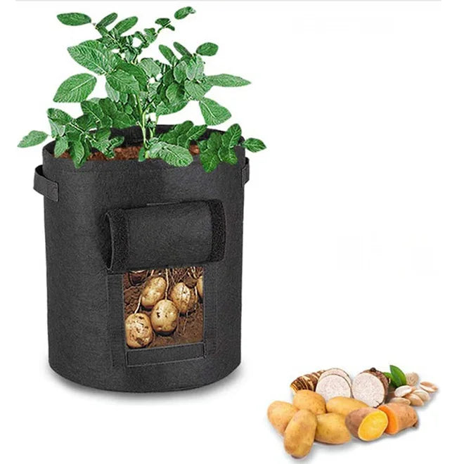 Dropshipping 7 Gallon Potato Grow Bags With Flap Plant Heavy Duty Nonwoven Fabric Planter Bags for Potato Tomato Vegetables
