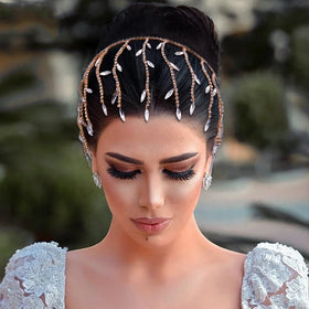 Special Style Hairstyles Tassels Head Chain Rhinestone Headpiece Jewelry Girls Alloy Bridal Head Hair Vine Chain