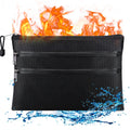 Waterproof Zipper Fireproof Bag for A4 File Fire Resistant Safe Storage Pouch Document and Money Organizer for Office Filing