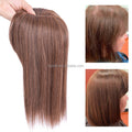 Hot Selling Women's Clip-In Hair Extensions with Bangs 3 Clamps in Topper Natural Straight Synthetic Hair Quality Fake Hairpiece