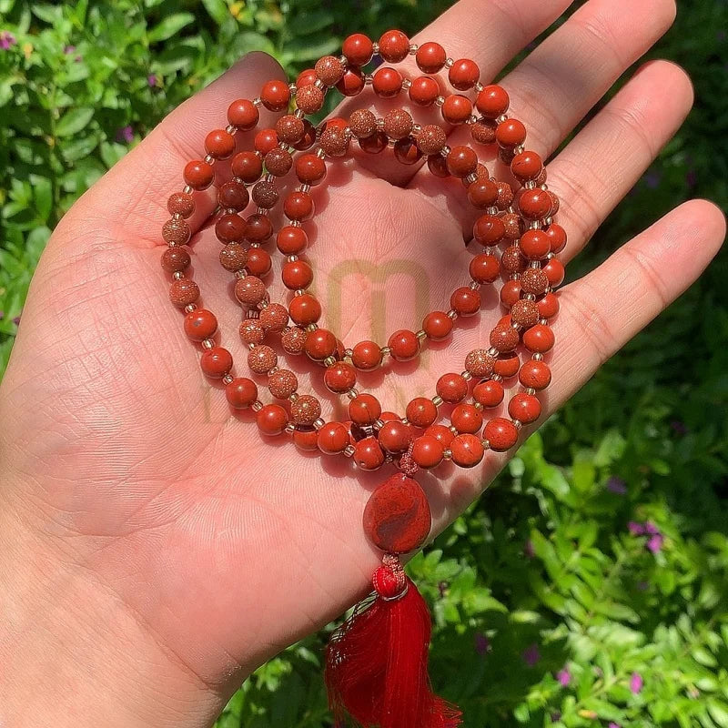 108 Mala 6mm Natural Crystal Beads Yoga Meditation Bracelet Tassel Spiritual DIY Jewelry for Islam Chakra Balancing Prayer Wrap
