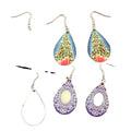 MDFSUB Guangdong Heat Press MDF Sublimation Blanks Women's Teardrop Glossy White Wooden Double Sided Customized Drop Earrings