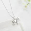 POLIVA Women Daily Wear 925 Sterling Silver Trendy Gold Plated 3A Zircon Rhodium Plated Animal Horse Pendant