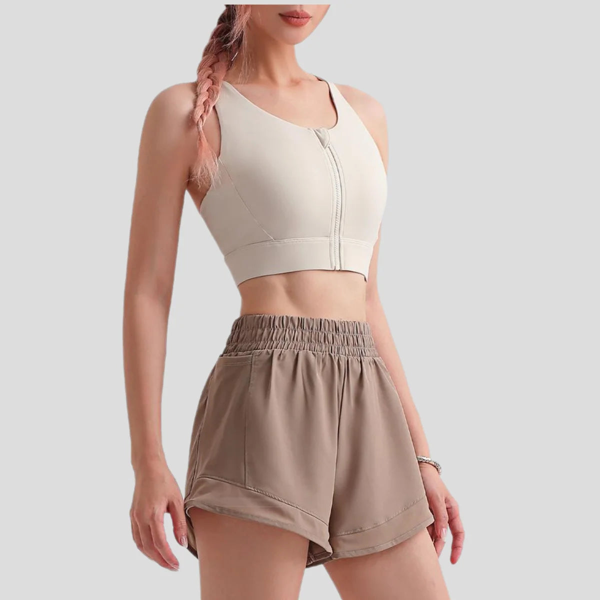 2025 Zipper Outdoor Running Top Bare Feeling Breathable and Comfortable Lightweight Back Cross Yoga Vest wholesale gym wear