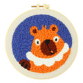 Koala Starter Embroidery Kit DIY Cross Stitch Punch Needle Hoop Full Set with Customized Color & Design Handmade 20x20cm
