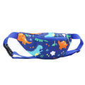 Miniature 1L Colorful Royal Blue Fancy Cute Kids Belt Bag with Dinosaur Printed Pattern for Children Teenage Toddler