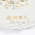 High Quality Children's Charm Earrings Brass 18K Gold Plated Geometric Design Pearl Accents Anniversary Jewelry