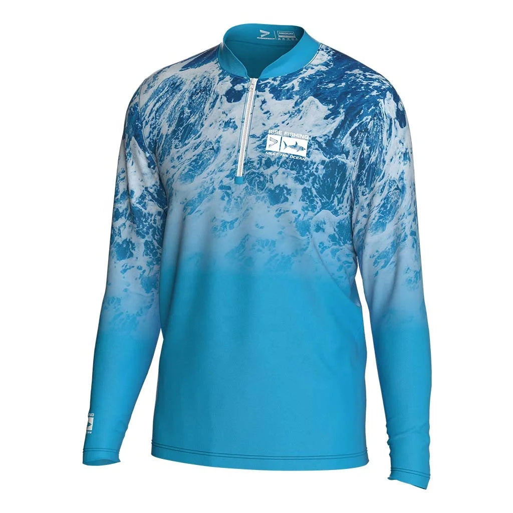 Professional  UV Zipper Wholesale Custom Shirts Clothing Private Label Performance Fishing Work Wear Golf Polo t Shirt