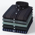 Spring and Autumn All Cotton Long Sleeved Shirt for Men Men's Business Casual Shirt Japanese Striped Men's Shirt