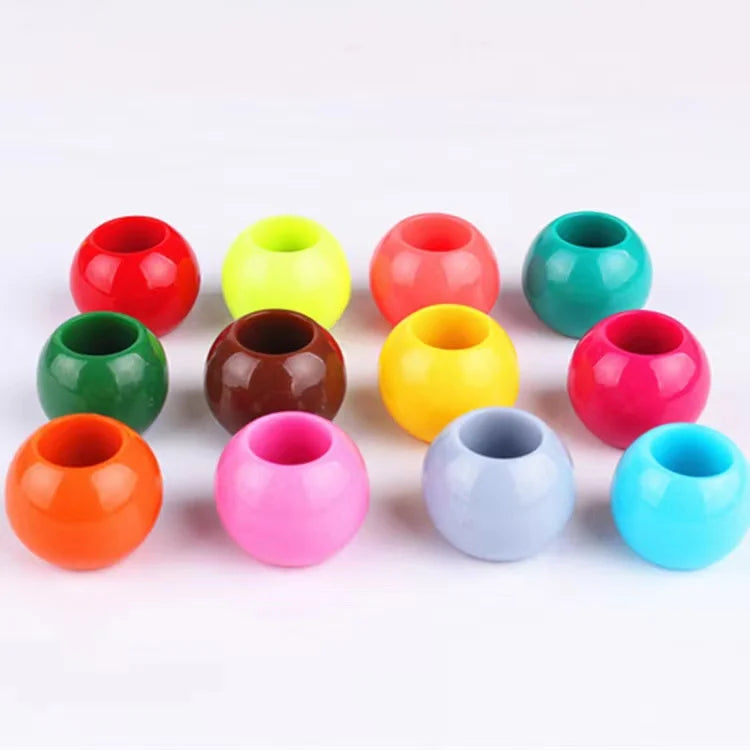 Clear Round Hair Beads for Women Colorful Loc Beads Dreadlocks Accessories for Braids Jewelry-like Hair Accessory