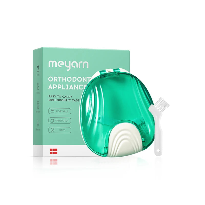 Denture Transportation Box Dental Orthodontic Storage Case Colorful Plastic Dental Box Retainer Case