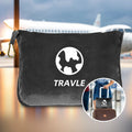 Wholesale Fashion Custom Logo Soft Sleeping Warm Airplane Foldable Soft 2 in 1 Portable Travel Pillow Blanket