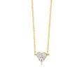Fashion 925 Sterling Silver Heart Necklaces Love Heart Cz Diamond Gold Plated Fine Jewelry Necklaces Women Valentine's Day