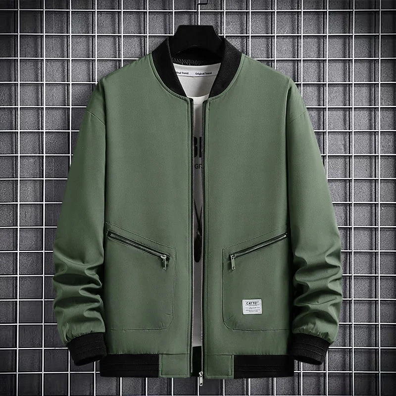 Plus Size 9XL-M Casual Mens Bomber Jackets Solid Fashion Outdoor Windbreaker High Quality Male Baseball Jackets 2023 New Men's