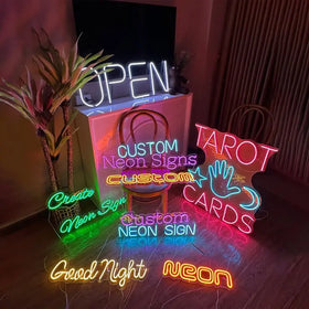 Winbo Dropshipping Open LED Sign Company Name Logo Wedding Party Happy Birthday Neon Sign Custom for Home bar Neon Light Sign