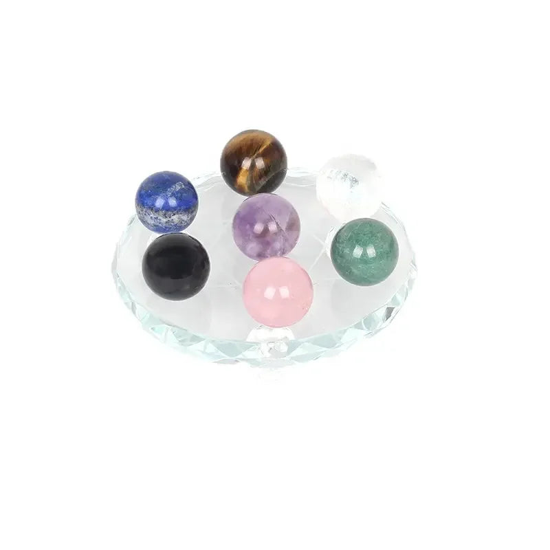 Natural Quartz 2cm Small Seven Chakra Crystal Ball Seven Star Array for Home Decoration