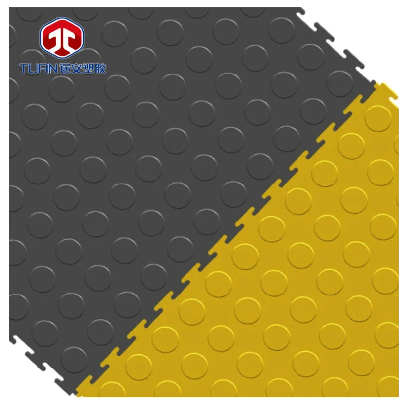 PVC Garage Tiles Anti-slip Interlocking Coin Flooring/cheap Floor Tiles/high-strength Best Selling Plastic  Industrial 6mm