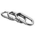 304 Stainless Steel Heavy Duty Connecting Link Straight Snap Hook Oval Shape O Ring Carabiner Plain Finish for Heavy Industry