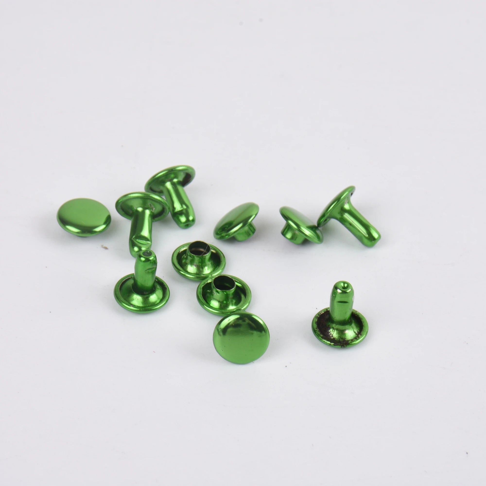 Wholesale Green Metal Handbag Leather Round Double Face Cap Rivet