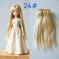 New Arrival 500cm Goat Hair Weft for DIY Blythe Doll Wig Hair Extensions 24# Color Straight Type Hair Length 20cm