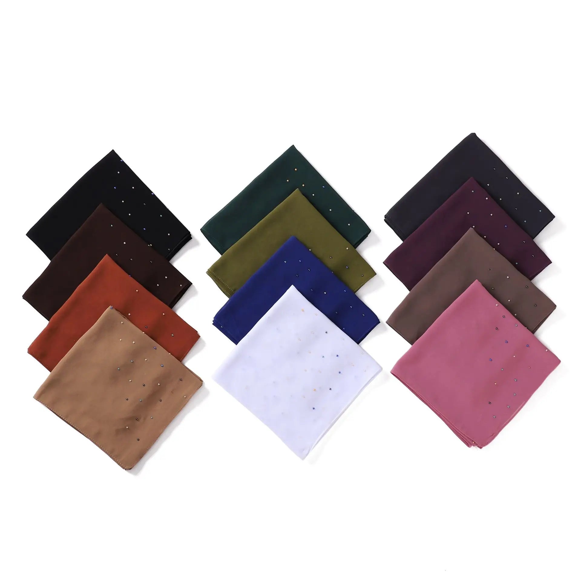 Hot Selling Factory Rhinestone Chiffon Wholesale Hijab Custom Square Scarf Ladies Shawls Wraps Muslim Women Other Scarves