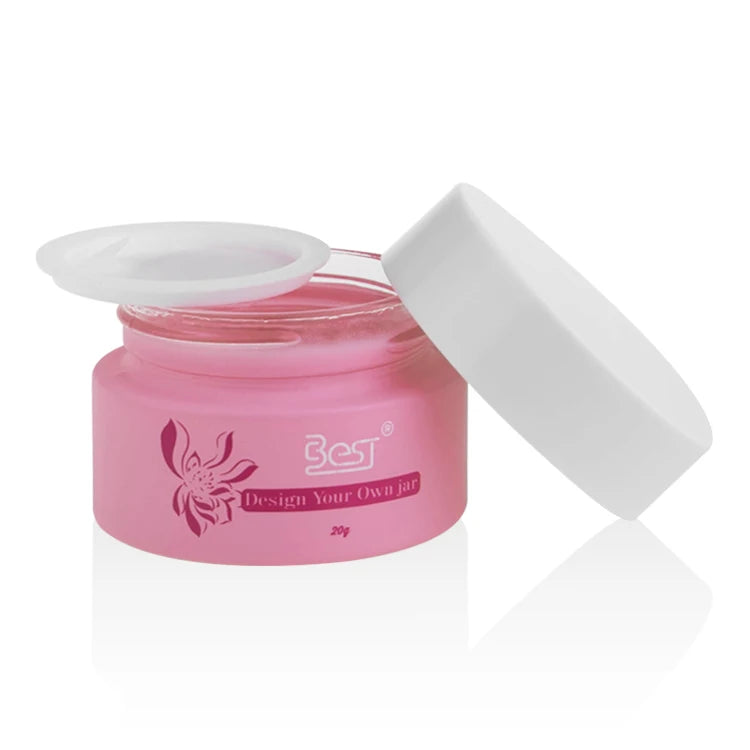 Empty Face Cream Jars Skin Care Lip Balm Jar 15g 20g 25g 30g 50g Solid Matte pink Cosmetic Cream Jar with Matte White Lid