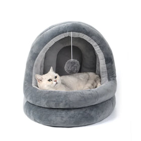 Cute Style Removable and Washable Cat Bed to Keep Warm With Roof Pet House Sofa Cat House