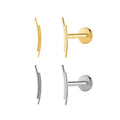 F136 Implant-Grade Titanium Body Piercings Gold Pvd Plated Jewelry Earring Labret Piercing Titanium