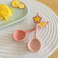 Solhui Cute Ceramic Hand-painted Pink Spoon Tiktok Star Shaped Dessert Food Spoons