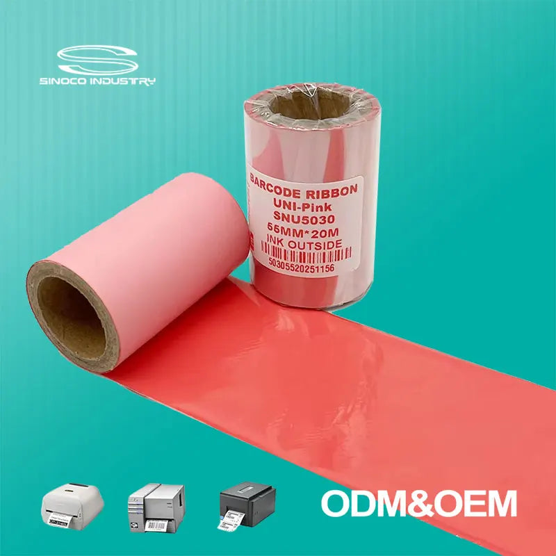 OEM 55mm*20m Unique Color Thermal Transfer Resin Ribbon High Durability Compatible with Label Printers for Premium Gift Wrapping MegaBDM