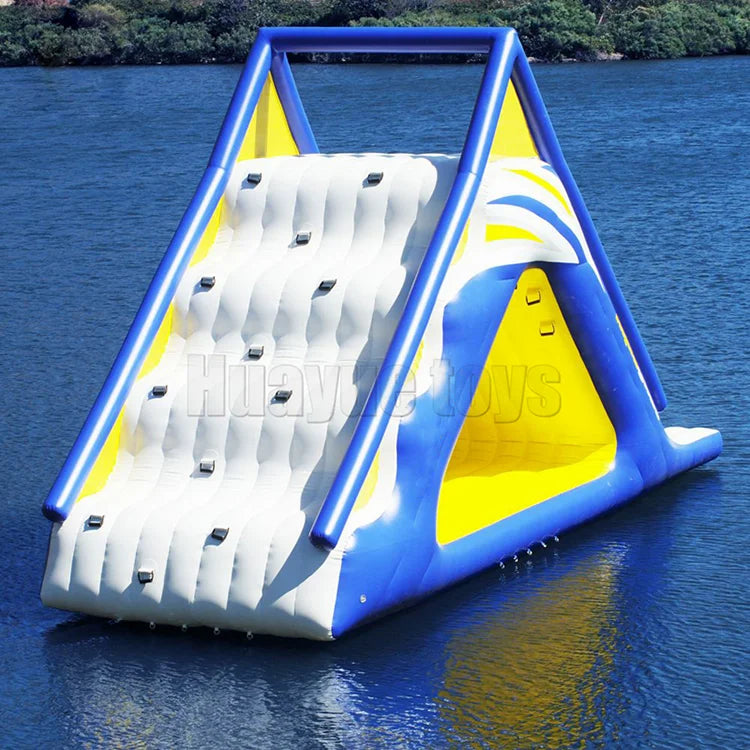 Professional Factory Slides Floating on Sea Water Park Inflatable Triangle Water Slide