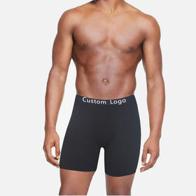 Sports Fit Boxer Short for Men Underwear Custom Logo Cotton Soft Elastic Classic Waistband Men's Briefs Plus Size Daily Wear