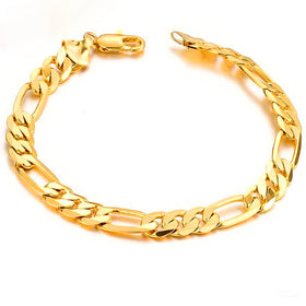 Nk Trendy Fashion Niche Figaro Chain Hip-Hop Personality Temperament Men'S and Women'S Heavy Western Copper Bracelets