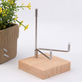 New Arrival Silver Chromed Foldable 6.5x6.5 Metal Wood Bottom Crystal Display Rack Mineral Display Stand for Garment Stands