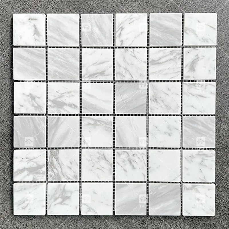 Calacatta White Natural Marble Stone Mosaic Irregular Wall Tiles for Home Decoration with Good Price