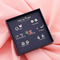 2023 New One Week Wings Drop Earrings Set for Women 7 Pairs Tibetan Silver Bohemian Party Daily Best Gift