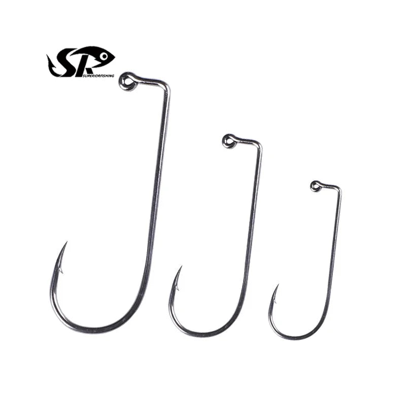 Topline Tackle MEIRUN Assist Hook Jig T611 1X 8#-6/0# Carbon Steel and Stainless Steel Barbed Fishing Hook Rustproof