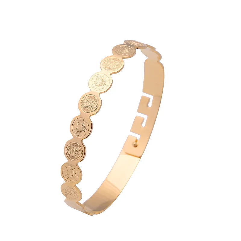 Christian Catholic Jewelry Stainless Steel Virgin Mary Adjustable Bracelet