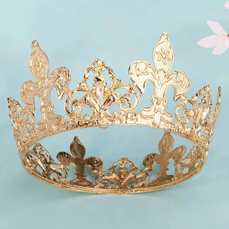 Alloy Rhinestone Dome Gothic Accessories Wedding Crowns for Queens Crystal Light Luxury Luxury Crown for Girl Accesory for Women
