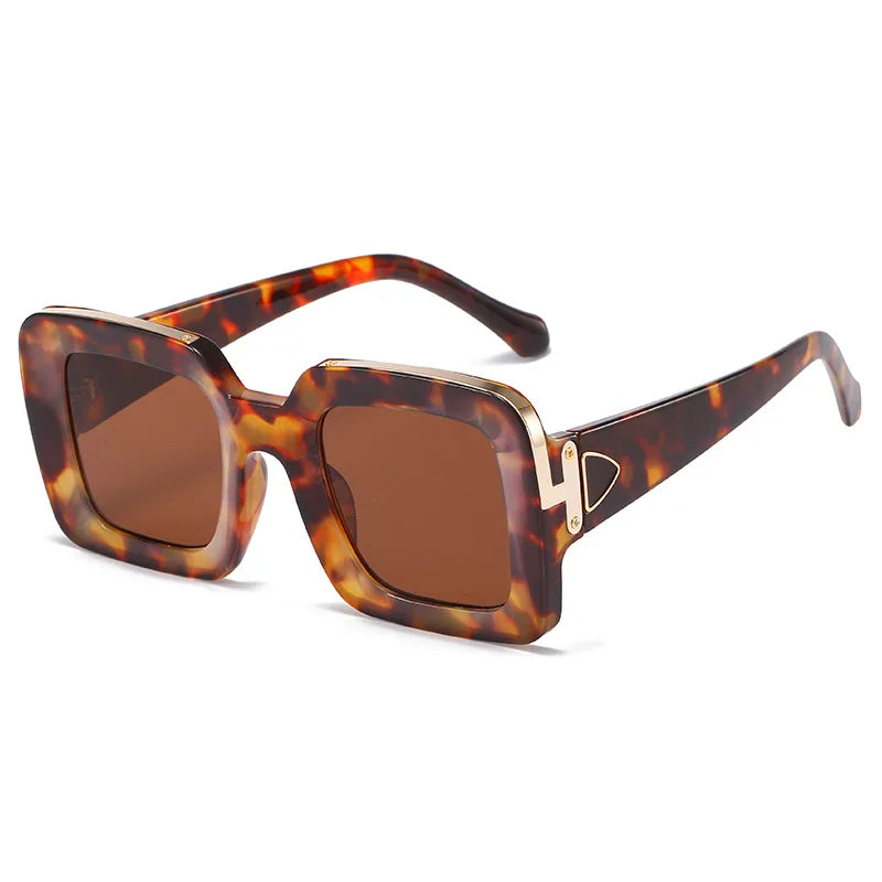 Square Sunglasses Women Leopard Sun Glasses Fashion Luxury Sunglasses 2022 Custom Made Women Sunglasses OEM