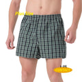 Cotton Men's Trunks Plus Size Loose Plaid Underwear Boxer Shorts